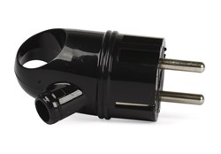 Вилка Smartbuy, с кольцом с заземлением черная 16А 250В SBE-16-P03-b - фото 5514