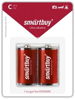 Батарейка алкалиновая Smartbuy LR14/2B (12/192) (SBBA-C02B) SBBA-C02B - фото 5899
