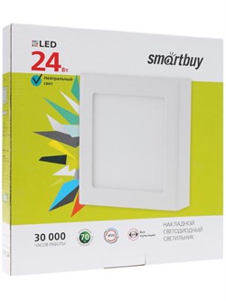 Накладной (LED) светильник Square SDL Smartbuy-24w/4000K/IP20 SBL-SqSDL-24-4K - фото 6439