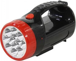 Аккумуляторный фонарь-прожектор 12+9 SMD, черный /48 SBF-401-1-K - фото 6486