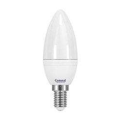 Лампа GLDEN-CF-7-230-E14-2700 свеча матовая   1/10/100 General 637900 - фото 6820