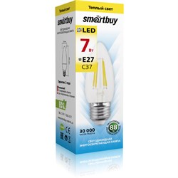 Лампа свет.LED FIL Smartbuy-C37-07W/4000/Е27 SBL-C37F-07-40K-E27 - фото 6835