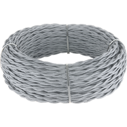 Ретро кабель витой 3х1,5 (серый) - фото 7254