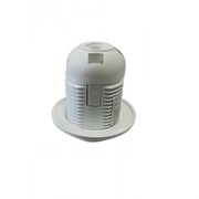 Патрон пластиковый с кольцом ,термостойкий пластик  Е27, белый SBE-LHР-sr-E27