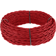 Ретро кабель витой 3х1,5 (красный)